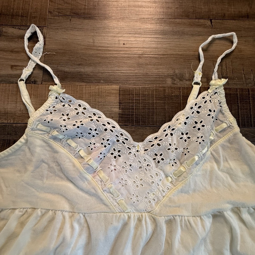 Victoria's Secret Y2K Babydoll Camisole Top Pastel Yellow Sz Small - Picture 4 of 8